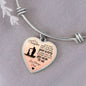 To My Daughter From Dad- My Precious Daughter Heart Bangle Gift