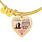 To My Daughter From Dad- My Precious Daughter Heart Bangle Gift