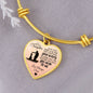 To My Daughter From Dad- My Precious Daughter Heart Bangle Gift