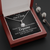 To My Wife Necklace Gift with Funny "Orgasm" Message Card