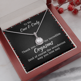 To My Wife Necklace Gift with Funny "Orgasm" Message Card