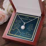 To My Wife Necklace Gift - Love You With All My Heart Eternal Hope Necklace