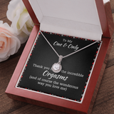 To My Wife Necklace Gift with Funny "Orgasm" Message Card