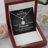 To My Wife Necklace Gift with Funny "Orgasm" Message Card