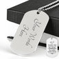 Thank you for being the dad you din'y have to be dog tag necklace with engraving option on the back color stainless