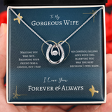 Gift For Wife - Meeting You Was Fate Lucky In Love Necklace