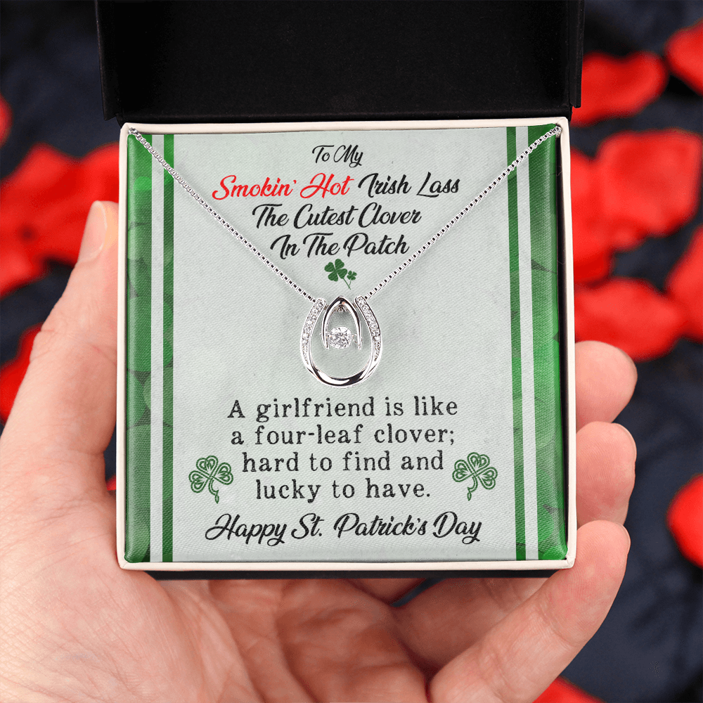 Girlfriend Gift-St. Patrick's Day Irish Lass Love Necklace