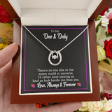To My Wife Jewelry - Funny Message Card Lucky in Love Necklace