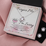 I'm Sorry Gift-Forgive Me-Love Knot Necklace and Earring Set