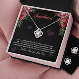 I'm Sorry Gift For Her - Love Knot Necklace and Earrings Set