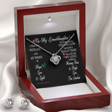 Granddaughter Gift - Love Knot Necklace and Earrings Set