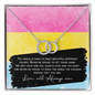Pansexual Striped message card necklace gift
