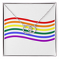 LGBTQ Flag Message Card Necklace