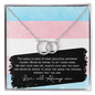 Transgender Flag Message Card Necklace Gift