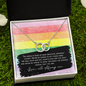 Original 8 stripe message card jewelry necklace gift