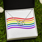 LGBTQ Flag Message Card Necklace