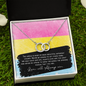 Pansexual Striped message card necklace gift