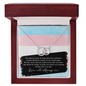 Transgender Flag Message Card Necklace Gift