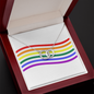 LGBTQ Flag Message Card Necklace