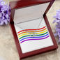 LGBTQ Flag Message Card Necklace