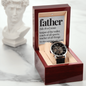 Gift For Dad, Father Definition Message Card Watch
