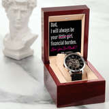 Personalized Watch Gift For Dad From Daughter, Funny Message Card