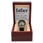 Gift For Dad, Father Definition Message Card Watch