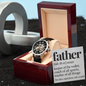 Gift For Dad, Father Definition Message Card Watch