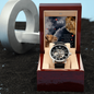 Dad Gift From Daughter, Watch with Mahogany Box