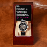 Personalized Watch Gift For Dad From Daughter, Funny Message Card