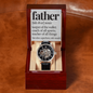 Gift For Dad, Father Definition Message Card Watch