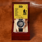 To My Dad Gift, Men's Watch with Mahogany Box