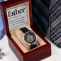 Gift For Dad, Father Definition Message Card Watch