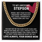 Stepson Gift From Bonus Mom- Cuban Chain Link Necklace