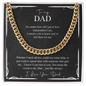To My Dad Linked Chain Necklace Gift