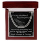 To My Husband My Everything Chain Link Necklace Gift