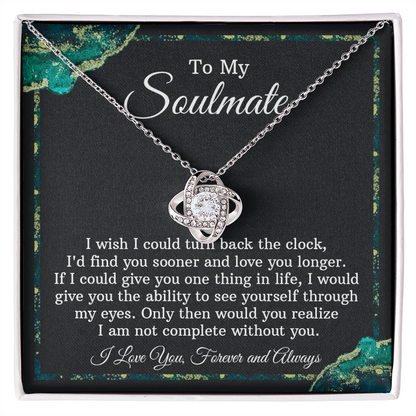 Soulmate Necklace Gift - Turn Back The Clock
