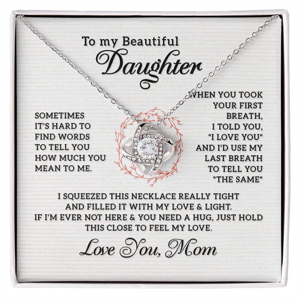 Mom Necklace For Daughter - Love and Light
