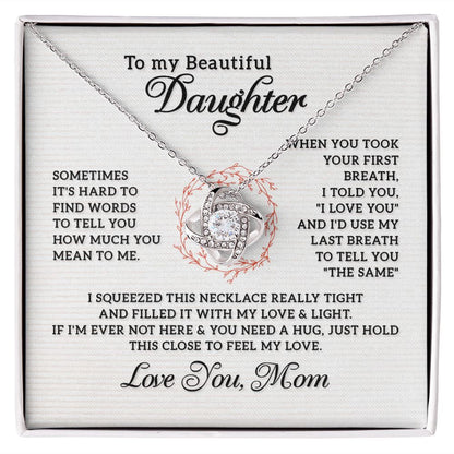 Mom Necklace For Daughter - Love and Light