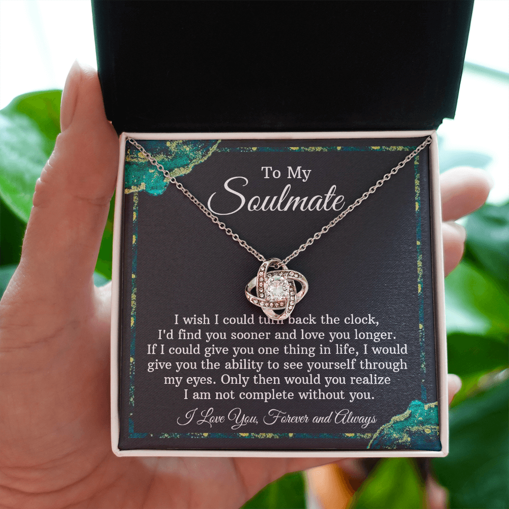 Soulmate Necklace Gift - Turn Back The Clock