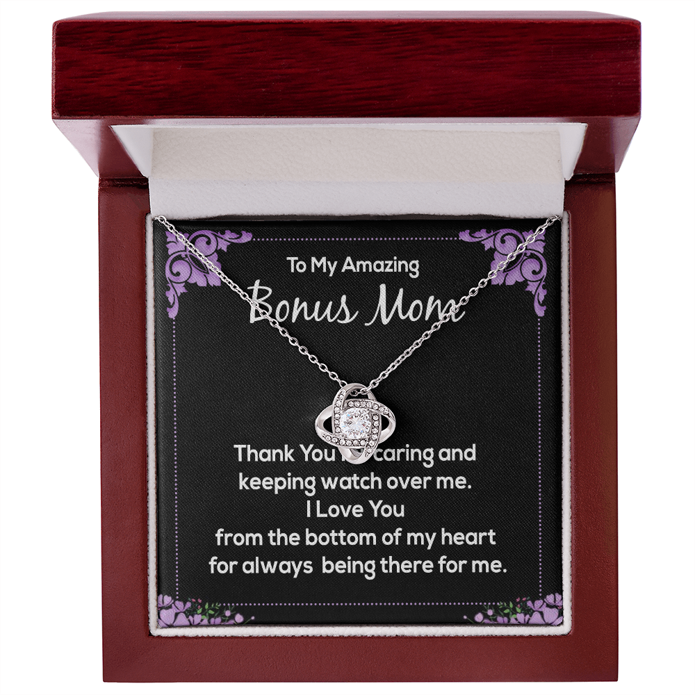 Bonus Mom Necklace Gift - Amazing Bonus Mom
