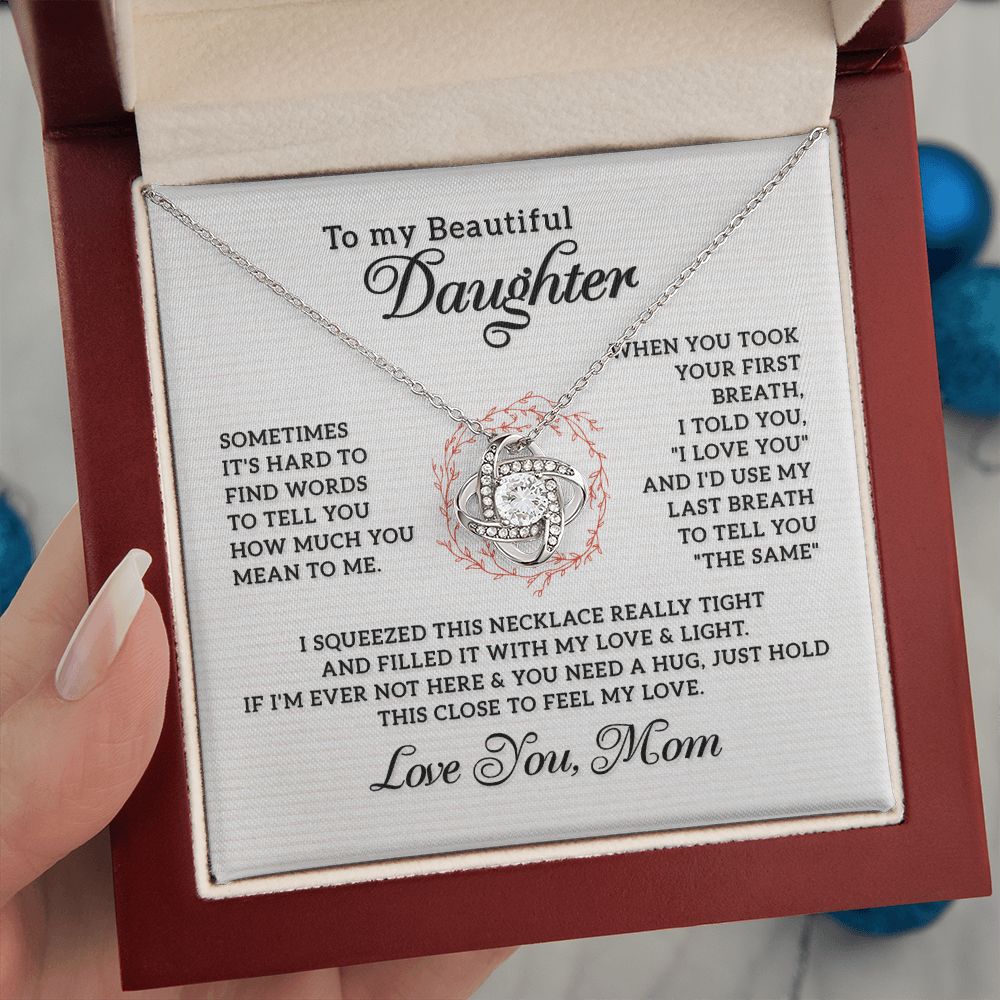 Mom Necklace For Daughter - Love and Light