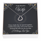 To My Beautiful Wife Silver Delicate Heart Necklace