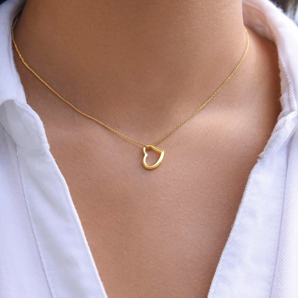 To My Beautiful Wife Silver Delicate Heart Necklace