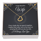 To My Beautiful Wife Silver Delicate Heart Necklace