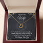To My Beautiful Wife Silver Delicate Heart Necklace