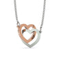 "TO MY WIFE" INTERLOCKING HEART NECKLACE - FOREVER AND ALWAYS