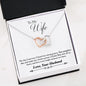 "TO MY WIFE" INTERLOCKING HEART NECKLACE - YOU COMPLETE ME