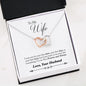 "TO MY WIFE" INTERLOCKING HEART NECKLACE - FOREVER AND ALWAYS