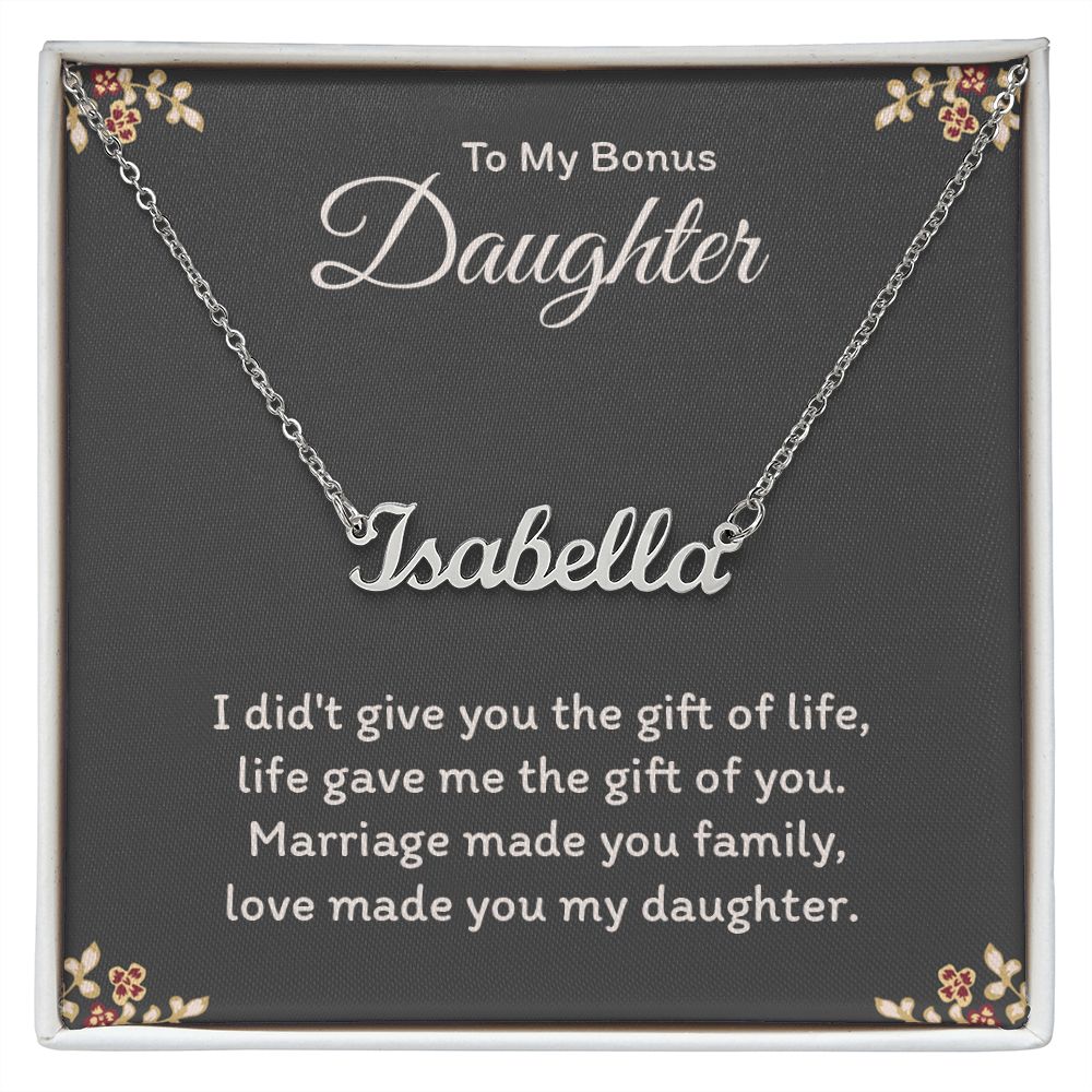 Bonus Daughter Gift-Personalized Name Necklace